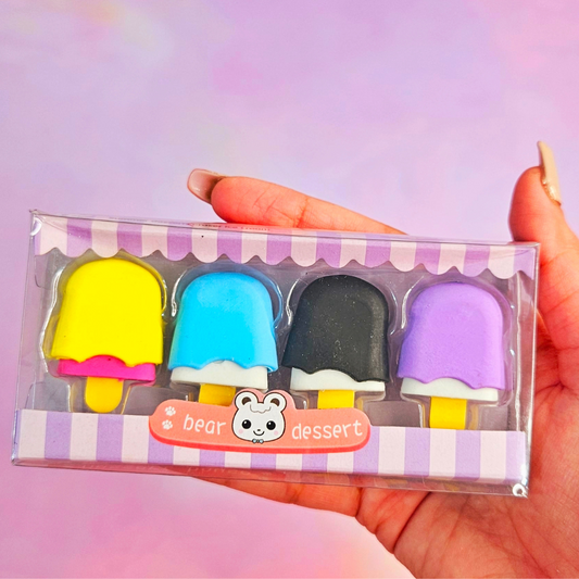 Tottsy's Popsicle Eraser - Pack of 4